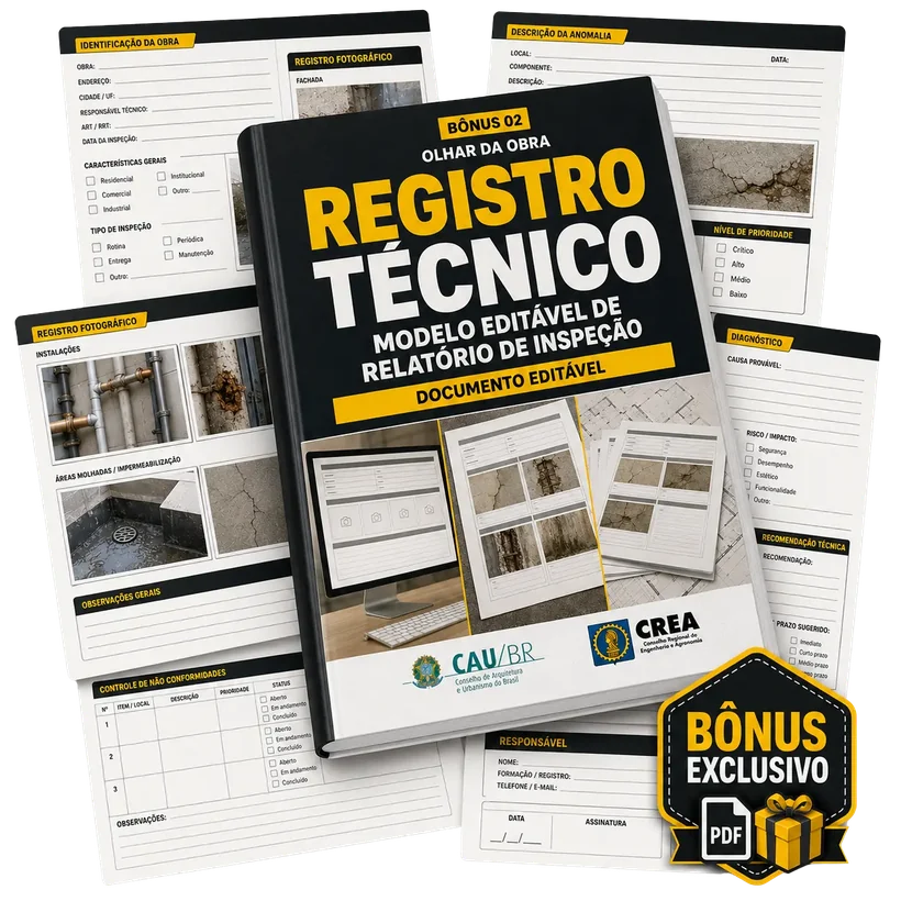 Bônus 02 — Registro Técnico, modelo editável de relatório de inspeção.