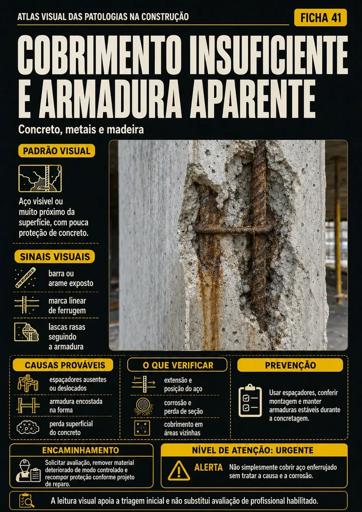 Ficha técnica ilustrada com comparação visual e orientações de prevenção.