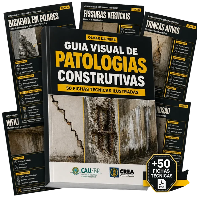 Conjunto de fichas técnicas do Olhar da Obra em formato digital.